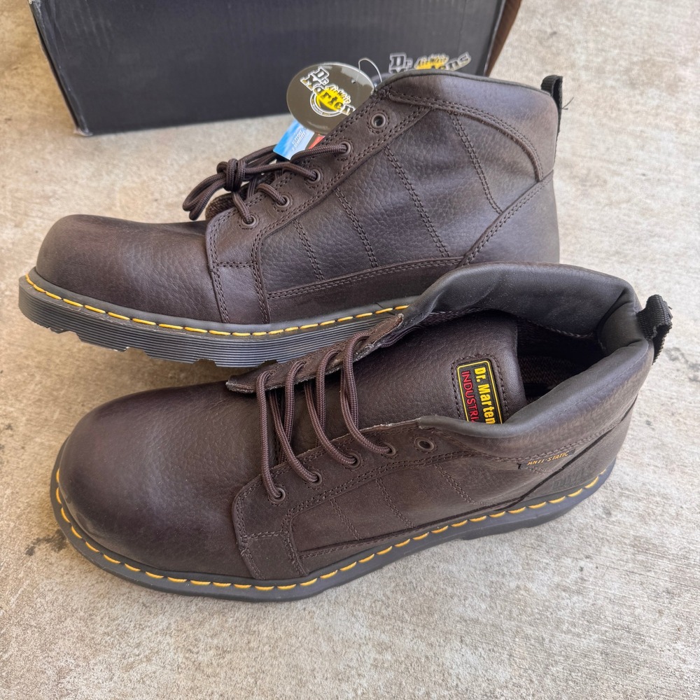 Dr. Martens Reactor Industrial Bear Work Boots Bark Brown 12754201 Mens 14 NEW